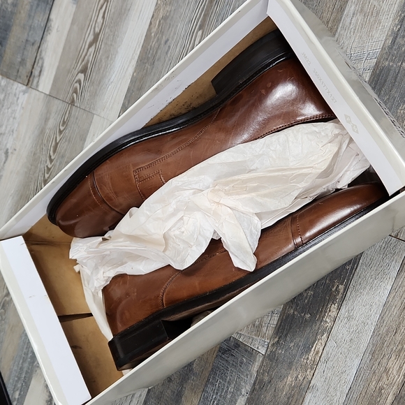 Johnston & Murphy Men’s Conard Cap Toe Leather Dress Shoes - Tan - Size 9 D main image 6